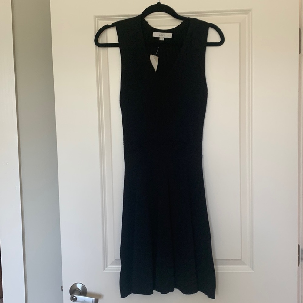 LOFT size SP black sweater dress